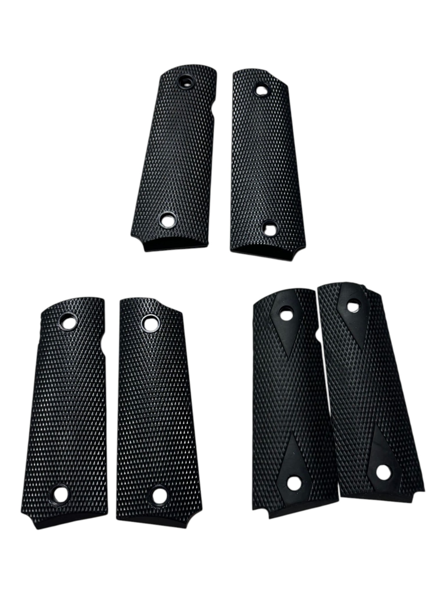 (3) Pair of 1911 Black Grip Panels