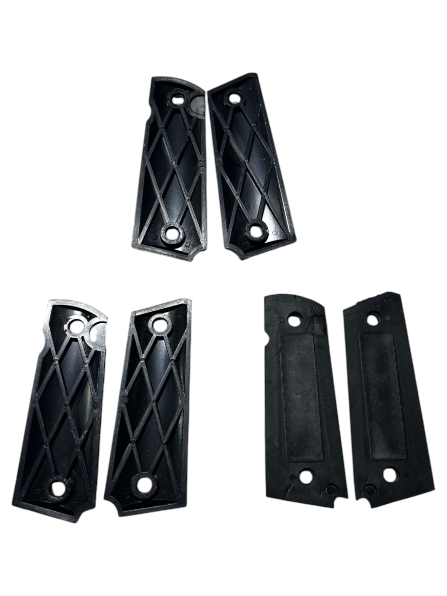 (3) Pair of 1911 Black Grip Panels - 2