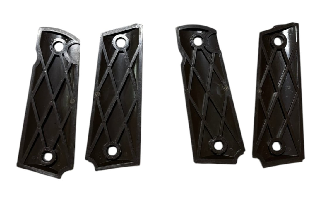 (2) Pair of 1911 Brown Grip Panels - 2