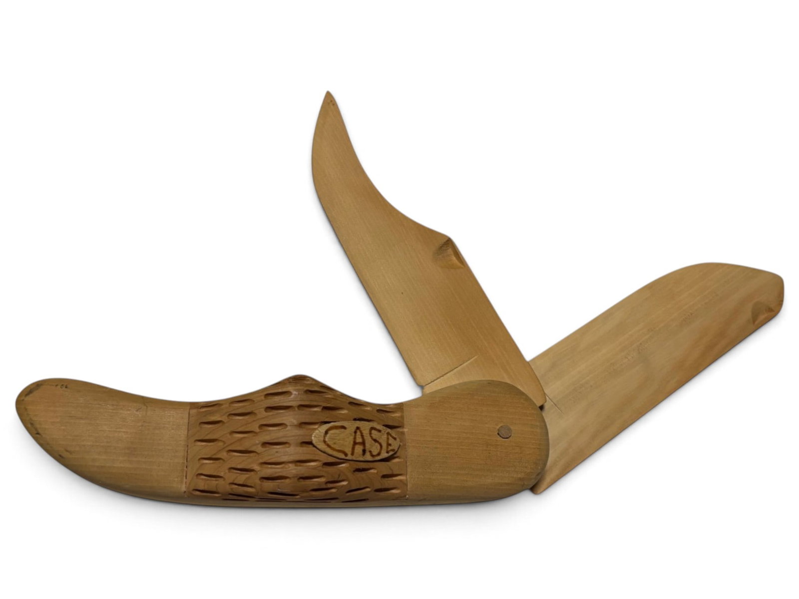 X-LARGE Handcrafted Wooden Novelty Case Knife Display Piece - 2