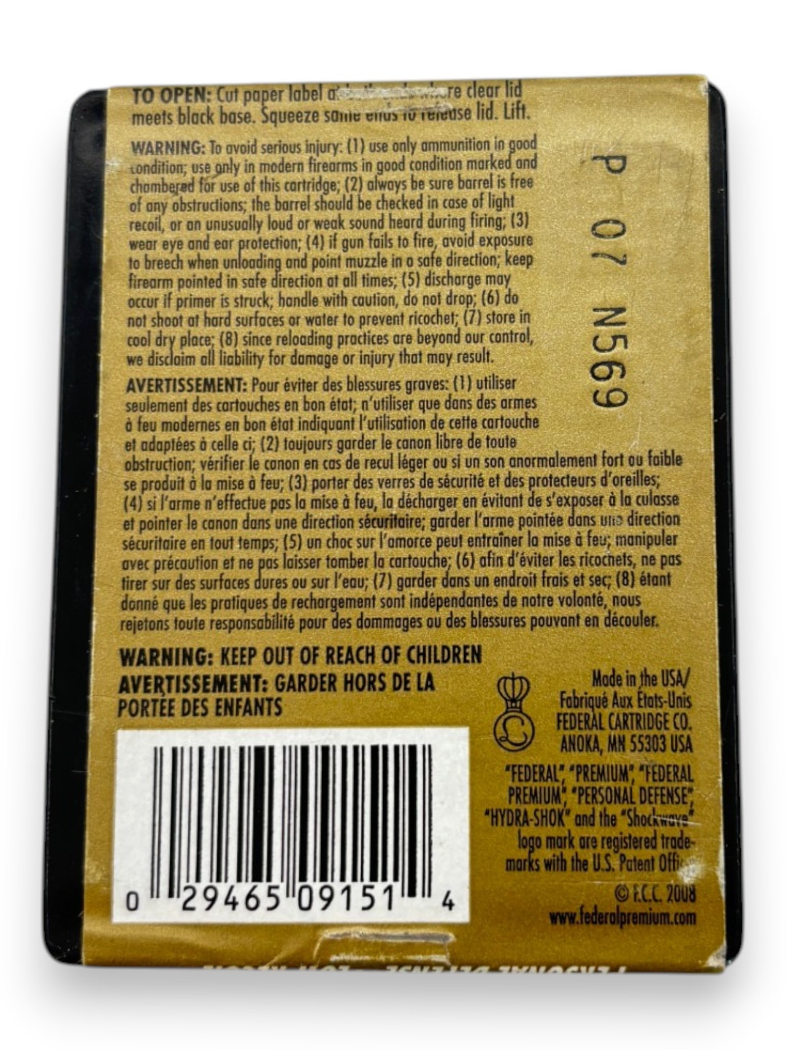 NIB 20rds of .45 AUTO 165gr. JHP Federal Premium Ammunition - 3