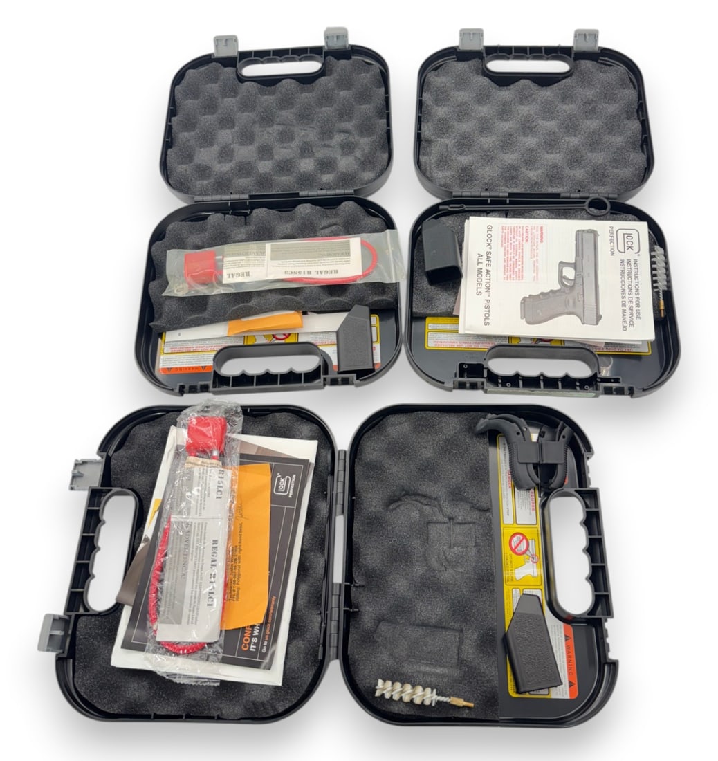 (4) Various Gun Hard Cases with Various Accessories - 2