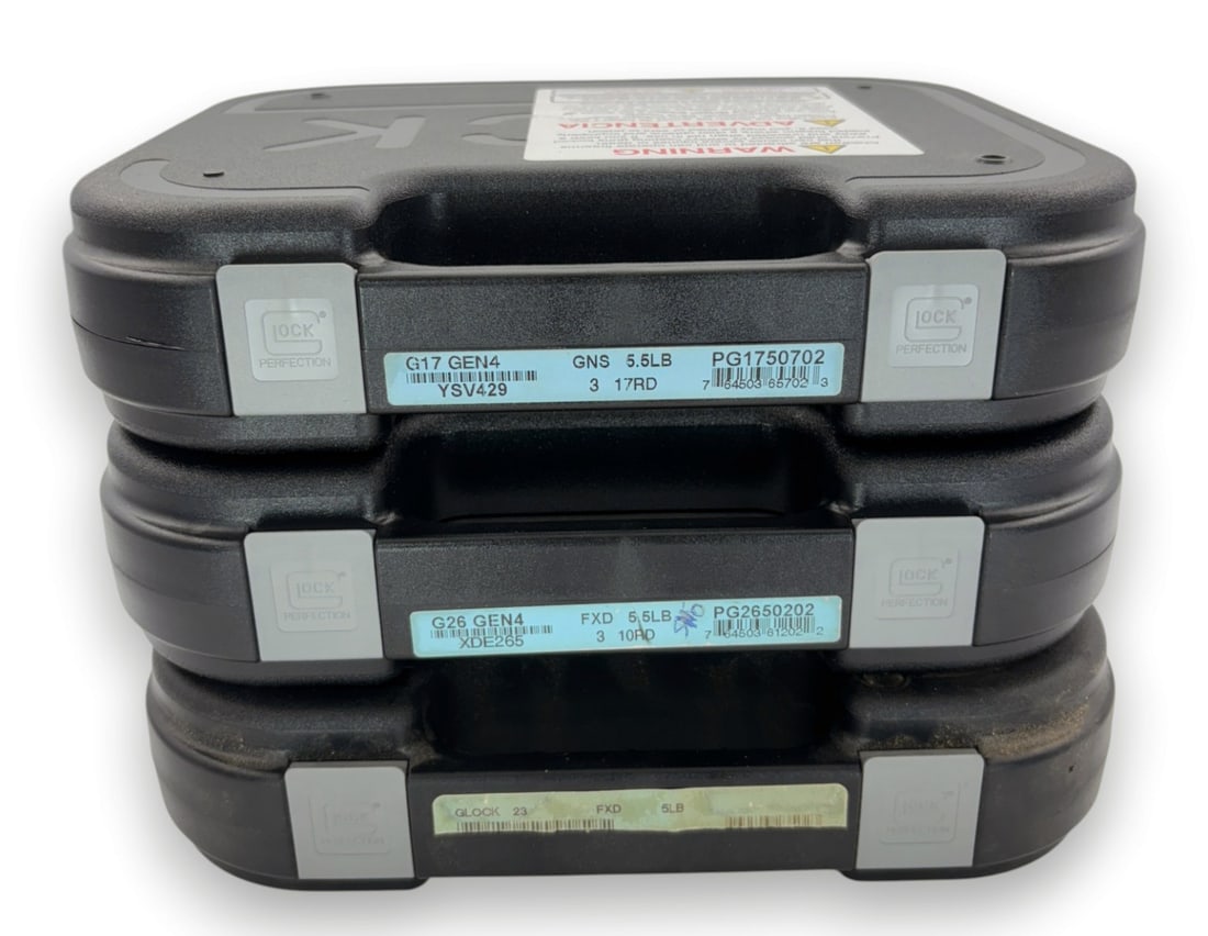 (4) Various Gun Hard Cases with Various Accessories - 3