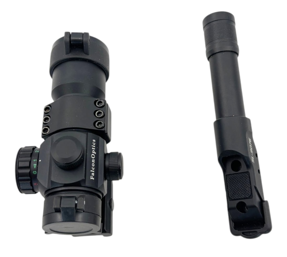 Falcon Optics Red/Green Dot Sight & Solofish SL-9076 Flashlight - 4