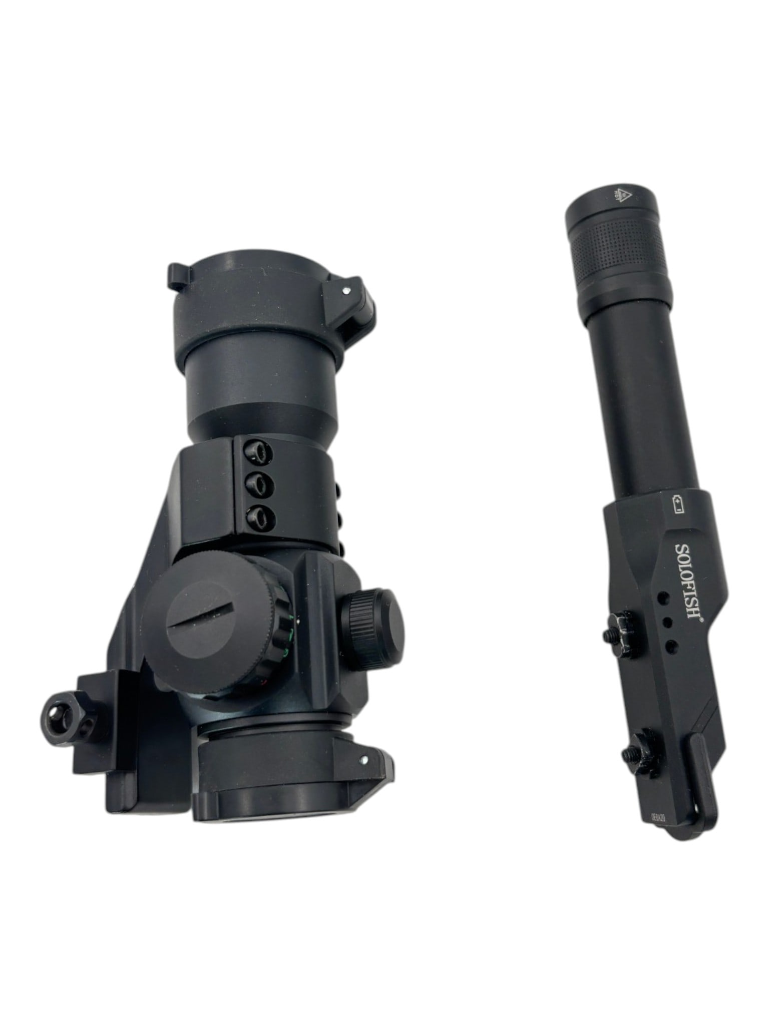 Falcon Optics Red/Green Dot Sight & Solofish SL-9076 Flashlight - 7