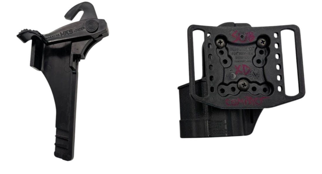 Springfield XD9 SubCompact Blackhawk Retention Holster and HKS 941 Speed Loader - 6
