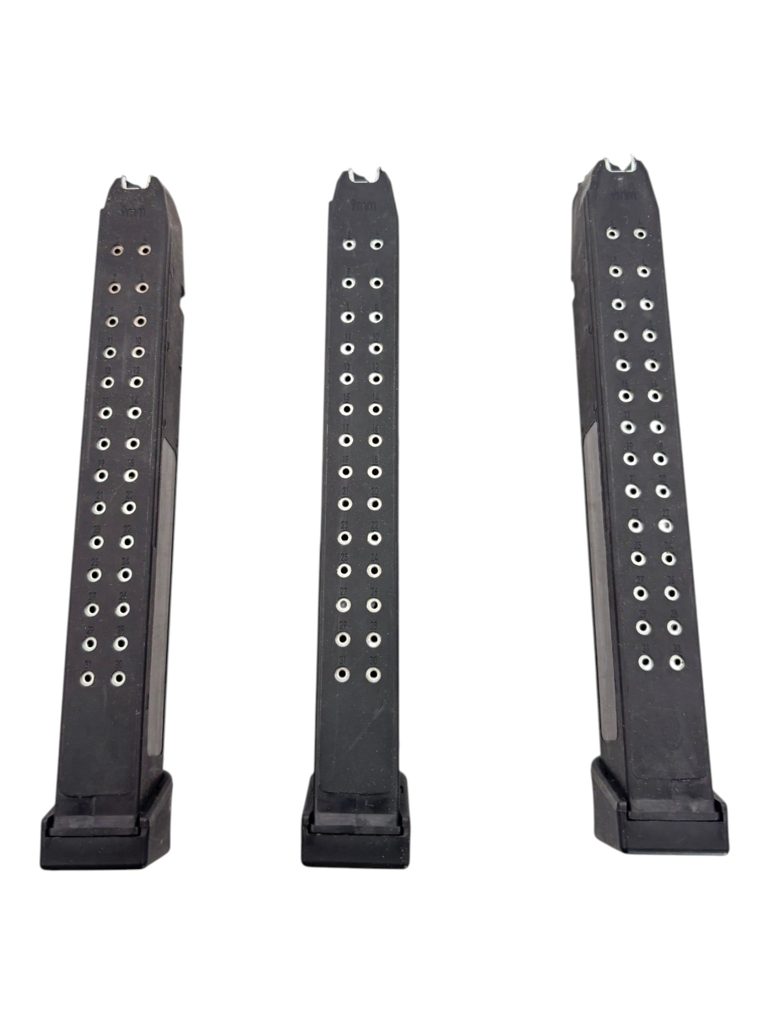 (3) Korean Made Glock 9MM 33rd Extended Magazines - 2