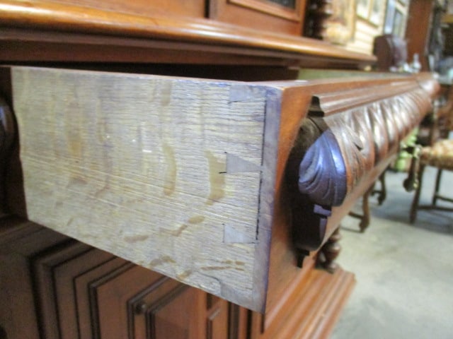 Impressive Antique Renaissance Revival 2 Piece Library Bookcase Cabinet - 20