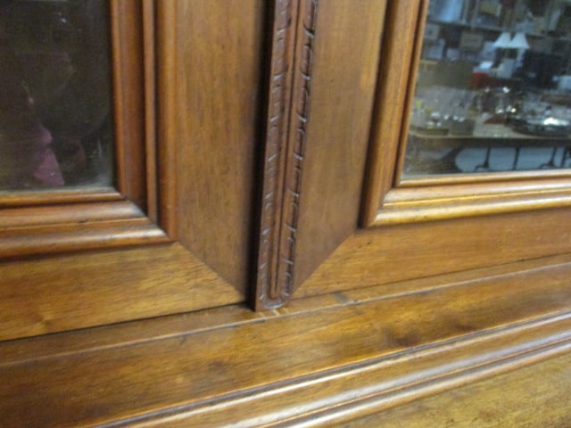Impressive Antique Renaissance Revival 2 Piece Library Bookcase Cabinet - 9