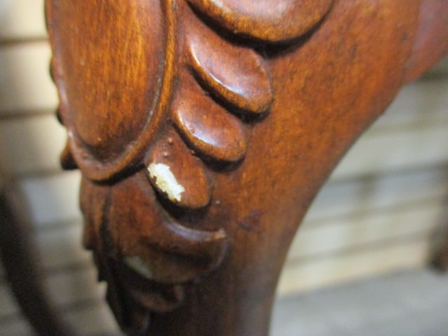 2 Piece Carved French Provencial Style Nesting Tables with Burlwood Accents - 7