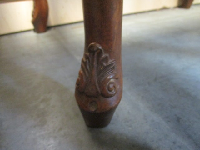 2 Piece Carved French Provencial Style Nesting Tables with Burlwood Accents - 8