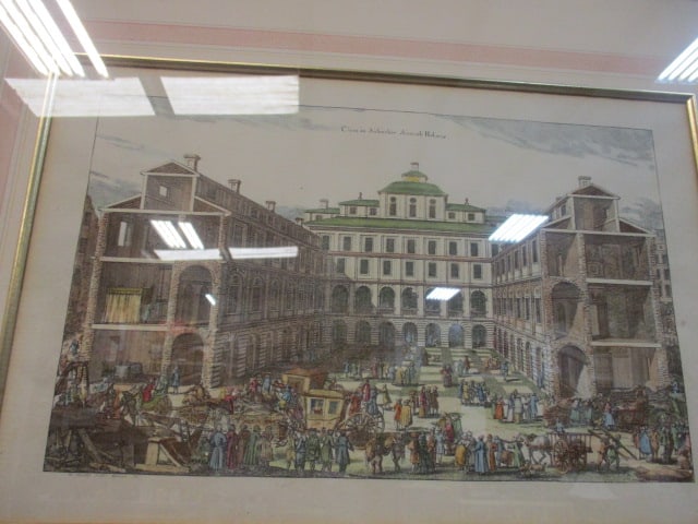 Four Framed and Matted Reproduction Prints of Stockholm, Sweden Architecture Etchings - 11