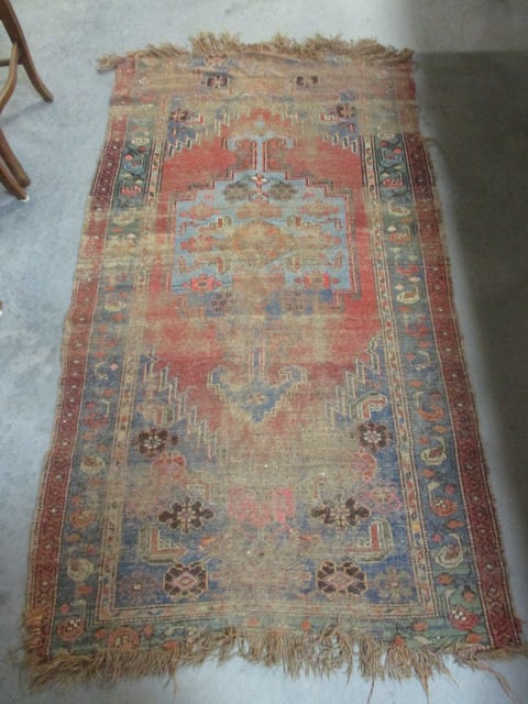 Antique Hand Knotted Persian Inspired Tribal Wool Rug (1 of 11)