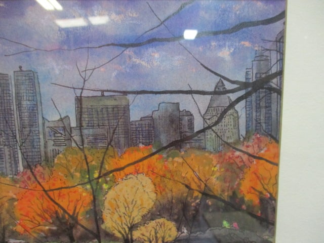 Pencil Signed and Dated "Central Park South New York City" Print of Watercolor by McGee - 5