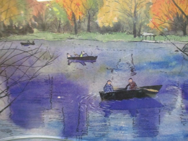 Pencil Signed and Dated "Central Park South New York City" Print of Watercolor by McGee - 6