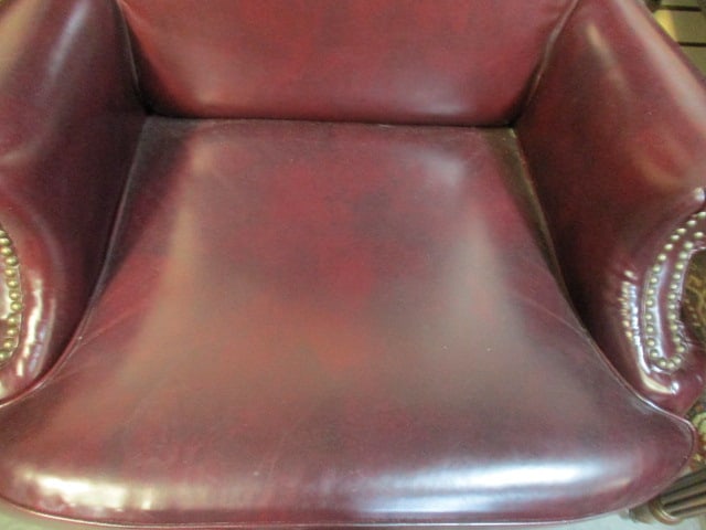 Leather Wingback Executive Office Chair with Nail Heads - 2