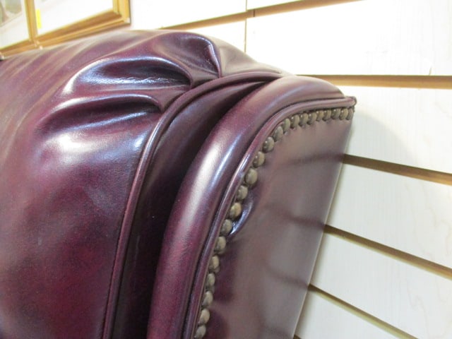 Leather Wingback Executive Office Chair with Nail Heads - 5