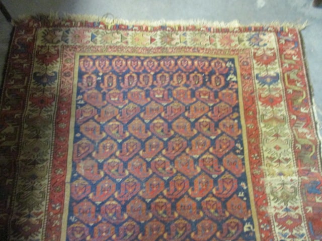Antique Hand Knotted Persian Inspired Tribal Wool Rug - 2