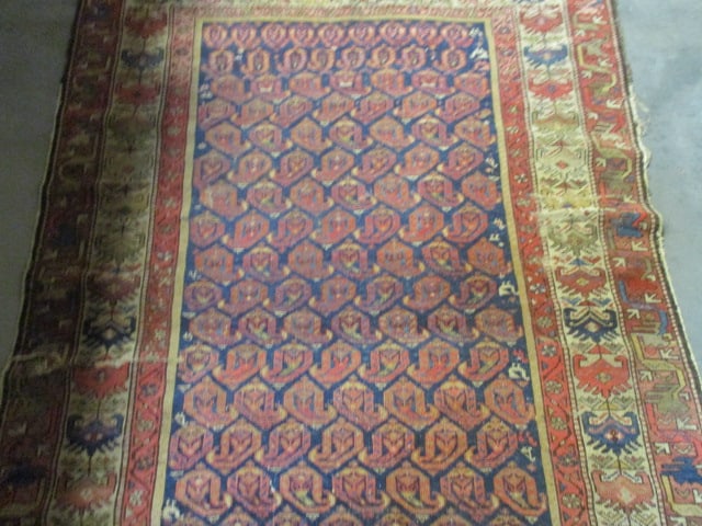 Antique Hand Knotted Persian Inspired Tribal Wool Rug - 3