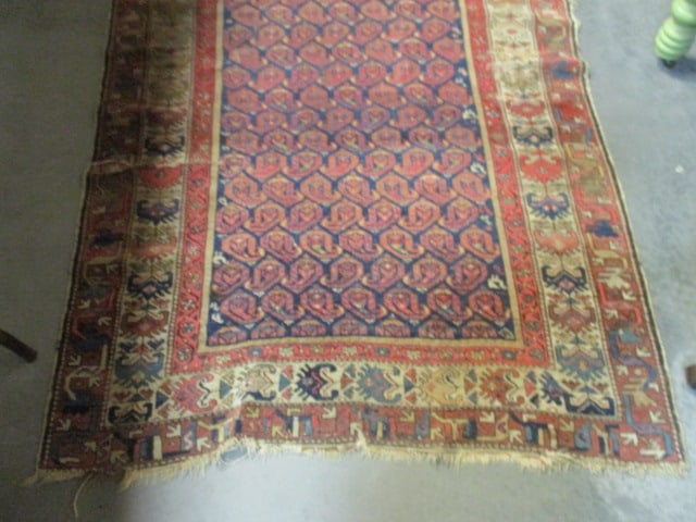Antique Hand Knotted Persian Inspired Tribal Wool Rug - 4
