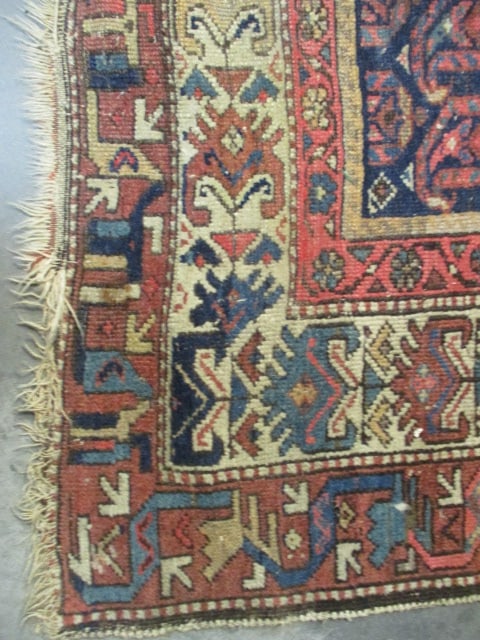 Antique Hand Knotted Persian Inspired Tribal Wool Rug - 7