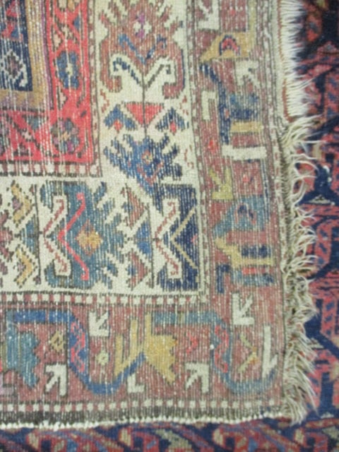 Antique Hand Knotted Persian Inspired Tribal Wool Rug - 8
