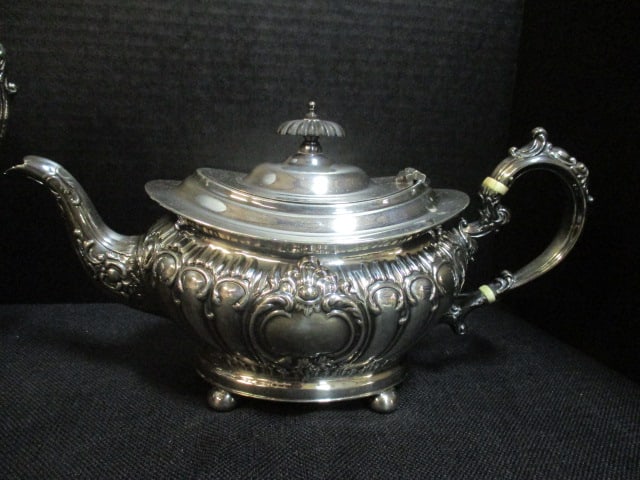 Vintage Victorian William Adams Sheffield, England Silverplated 5 Piece Coffee & Tea Service - 2