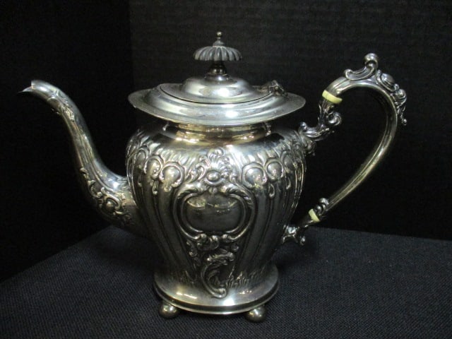 Vintage Victorian William Adams Sheffield, England Silverplated 5 Piece Coffee & Tea Service - 4