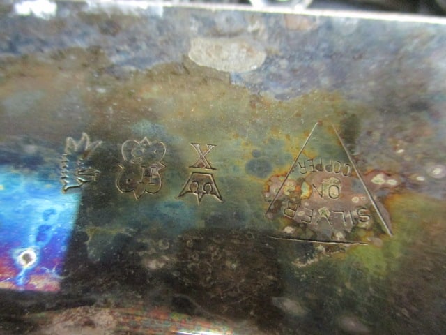 Vintage Silverplated Victorian Serving Tray and 3 Part Well and Tree Meat Platter - 10