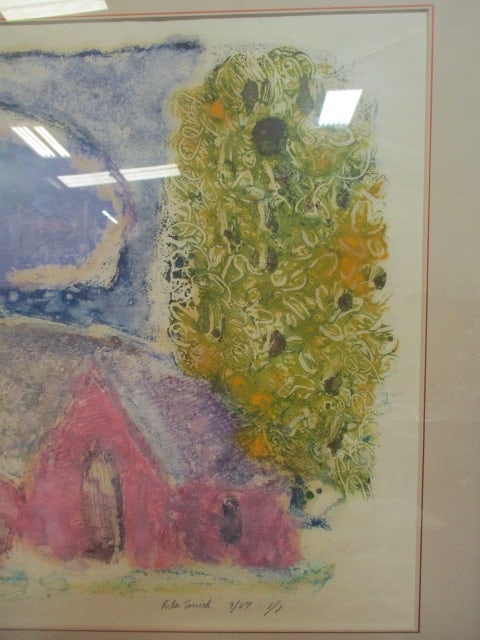 Rita Smith Pencil Signed, Dated and Numbered 1/1 Screen Print of Church Landscape - 5