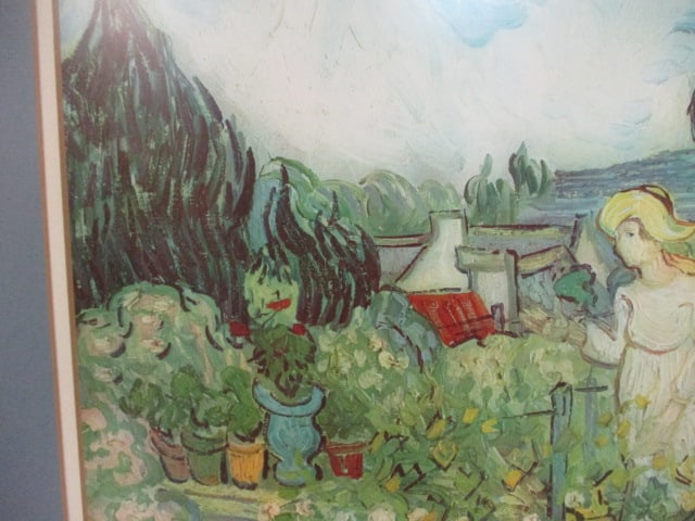 Framed and Matted Reproduction Print of Vincent Van Gogh's "Marguerite Gachet in the Garden" - 3