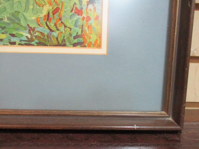 Framed and Matted Reproduction Print of Vincent Van Gogh's "Marguerite Gachet in the Garden" - 9