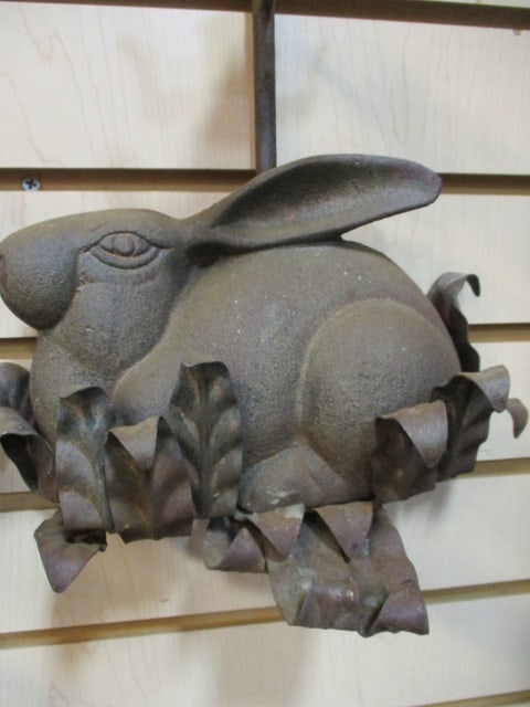 Pair of Cast Metal Rabbit Candle Sconces - 2