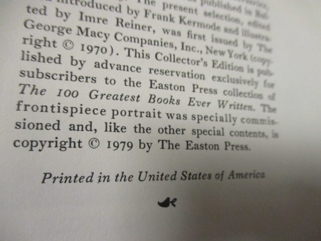 Four Eastman Press Leather Bound Classic Works of Literature - 6