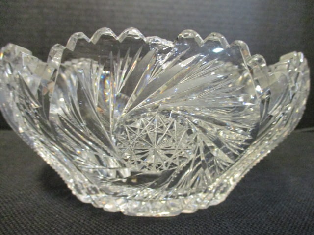 Hobstar Cut Crystal Bowl - 2