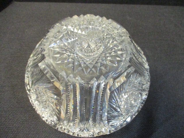 Hobstar Cut Crystal Bowl - 4