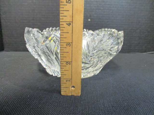 Hobstar Cut Crystal Bowl - 5