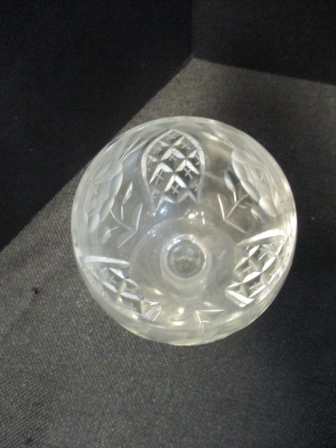 Five Etched Crystal Port Wine Stems - 3