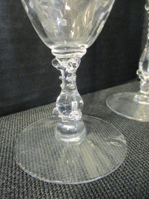 Elegant Glass Crystal Goblets and Wine Glasses - 6