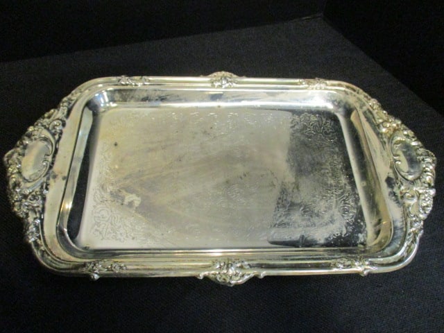 Four Vintage Silverplated Rectangular Trays - 2