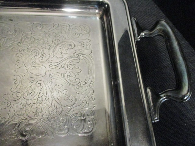 Four Vintage Silverplated Rectangular Trays - 5