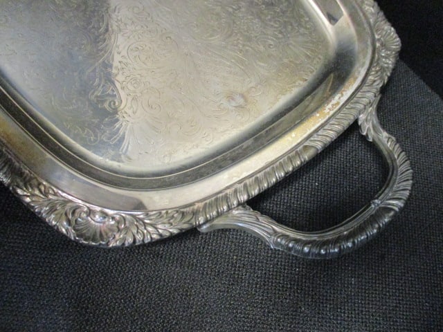 Four Vintage Silverplated Rectangular Trays - 7