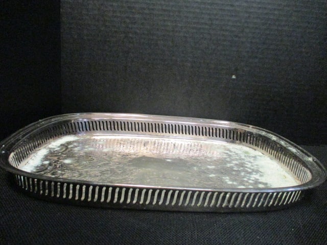 Four Vintage Silverplated Rectangular Trays - 9