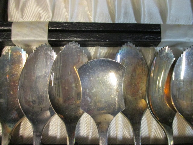 Raimond Sheffield England Silverplated Dessert Fork Set, Grapefruit Spoon Set and - 6