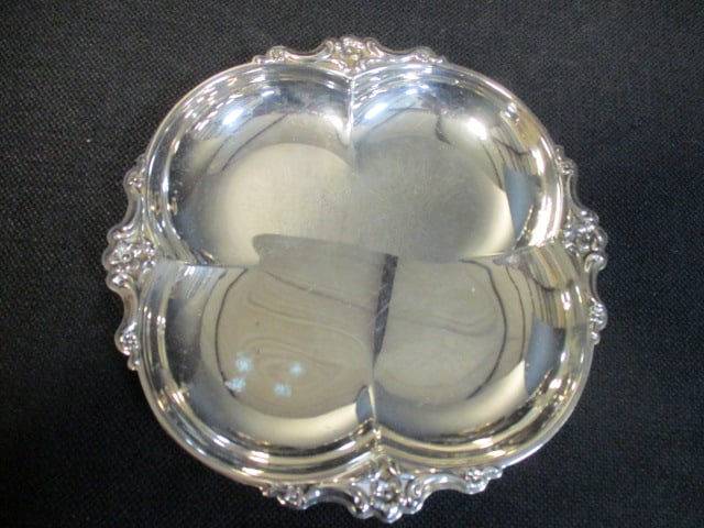Silverplated Tiered Snack Tray, Compote, Handled Shell Nut/Candy Dish and Bonbon Dish - 2