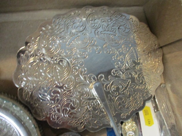 Silverplated Butter Dish, Serving Flatware, Toast Stand, Bud Vase, Shakers, Crystal Stems, etc. - 9