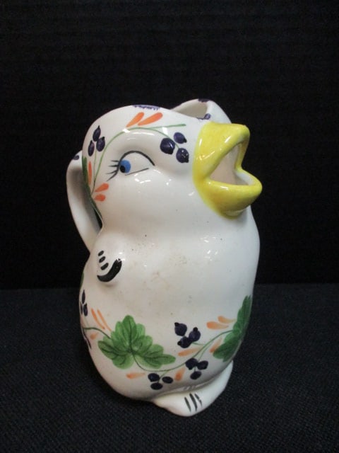 Erwin, Tennessee Pottery Handpainted "Birdie" Creamer: 6"h