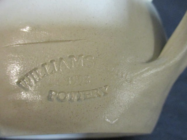 Williamsburg Pottery Handpainted Turned Pottery Pitcher, Pot and Chamber Candlestick Holder - 4