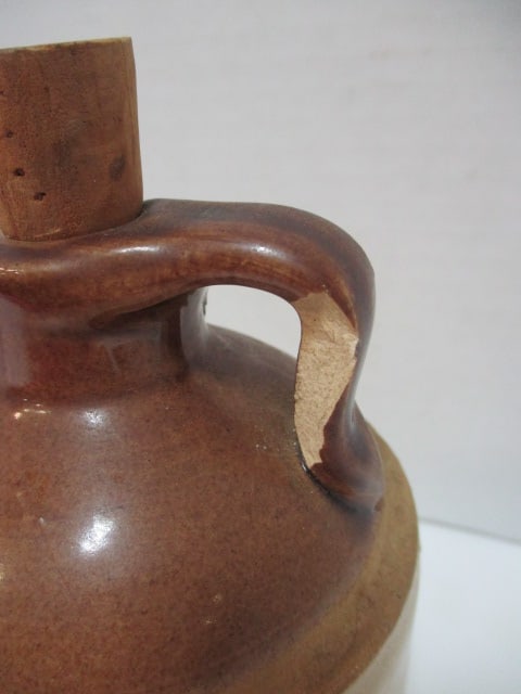 Vintage Racoon Mountain Sorghum Syrup Salt Glaze Shoulder Jug - 3