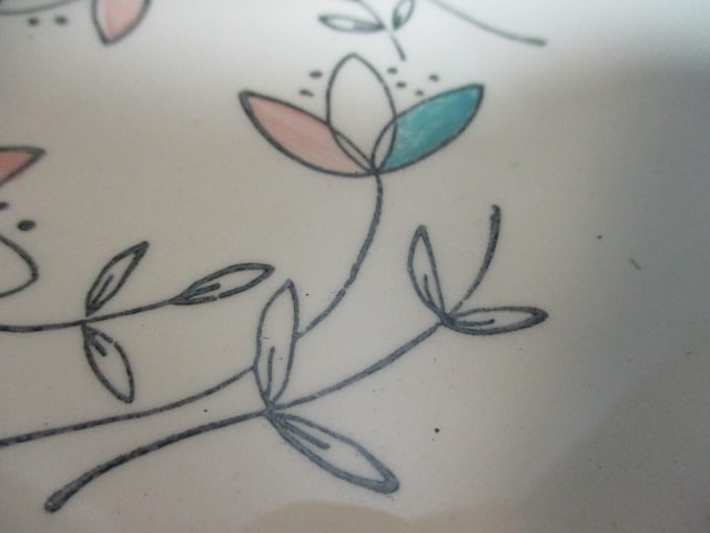 Five Blue Ridge Pottery Dinner Plates - 3